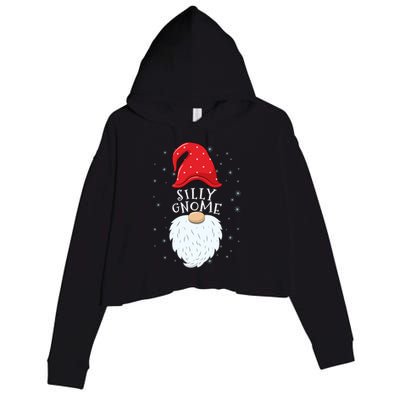 Silly Gnome Funny Matching Family Group Christmas Cute Gift Crop Fleece Hoodie