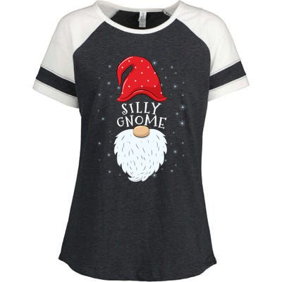 Silly Gnome Funny Matching Family Group Christmas Cute Gift Enza Ladies Jersey Colorblock Tee