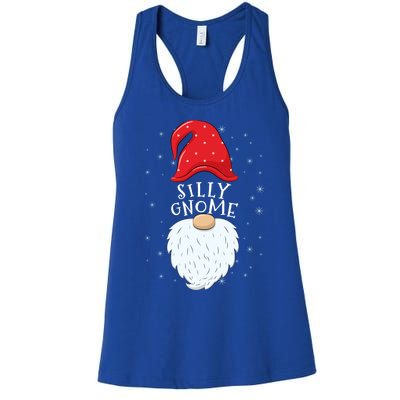 Silly Gnome Funny Matching Family Group Christmas Cute Gift Women's Racerback Tank