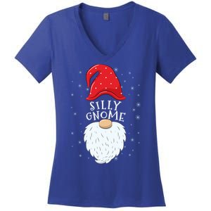 Silly Gnome Funny Matching Family Group Christmas Cute Gift Women's V-Neck T-Shirt