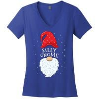 Silly Gnome Funny Matching Family Group Christmas Cute Gift Women's V-Neck T-Shirt