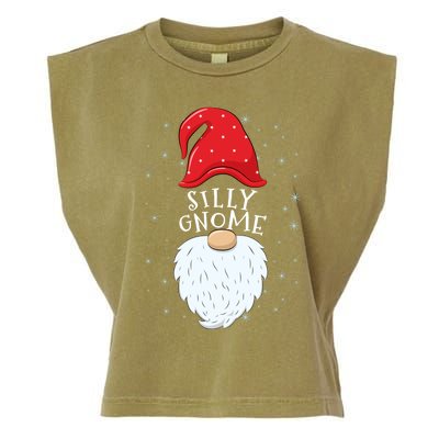 Silly Gnome Funny Matching Family Group Christmas Cute Gift Garment-Dyed Women's Muscle Tee