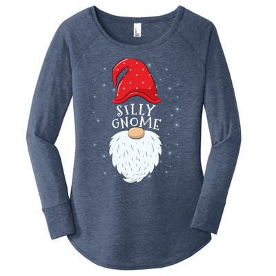 Silly Gnome Funny Matching Family Group Christmas Cute Gift Women's Perfect Tri Tunic Long Sleeve Shirt