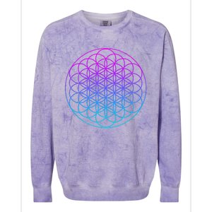 Sacred Geometry Flower Of Life Colorblast Crewneck Sweatshirt