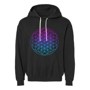 Sacred Geometry Flower Of Life Garment-Dyed Fleece Hoodie