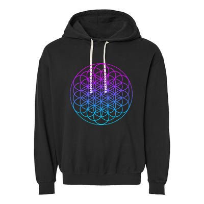 Sacred Geometry Flower Of Life Garment-Dyed Fleece Hoodie