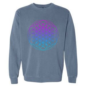 Sacred Geometry Flower Of Life Garment-Dyed Sweatshirt