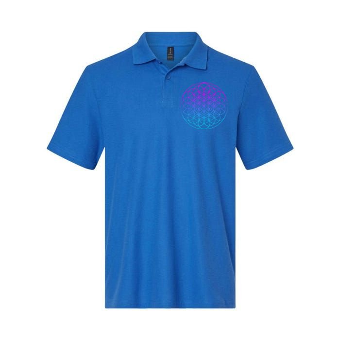 Sacred Geometry Flower Of Life Softstyle Adult Sport Polo