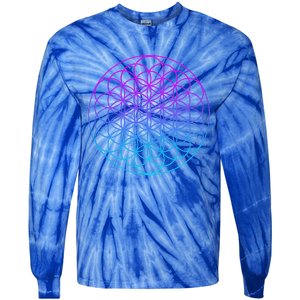 Sacred Geometry Flower Of Life Tie-Dye Long Sleeve Shirt