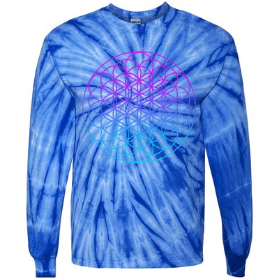 Sacred Geometry Flower Of Life Tie-Dye Long Sleeve Shirt