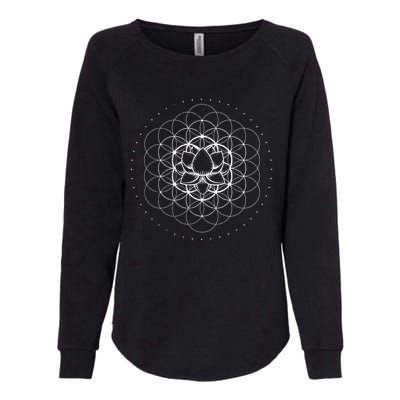 Sacred Geometry Flower Of Life Yoga Lotus Dmt Dala Chakra Gift Womens California Wash Sweatshirt