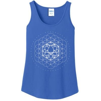 Sacred Geometry Flower Of Life Yoga Lotus Dmt Dala Chakra Gift Ladies Essential Tank