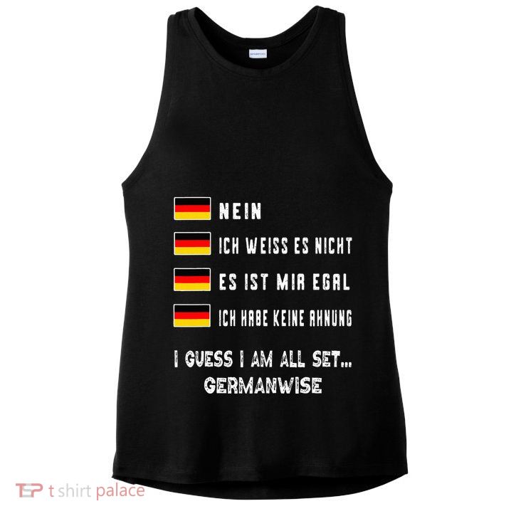 Speaking German Funny Deutsch Student German Language Ladies PosiCharge Tri-Blend Wicking Tank