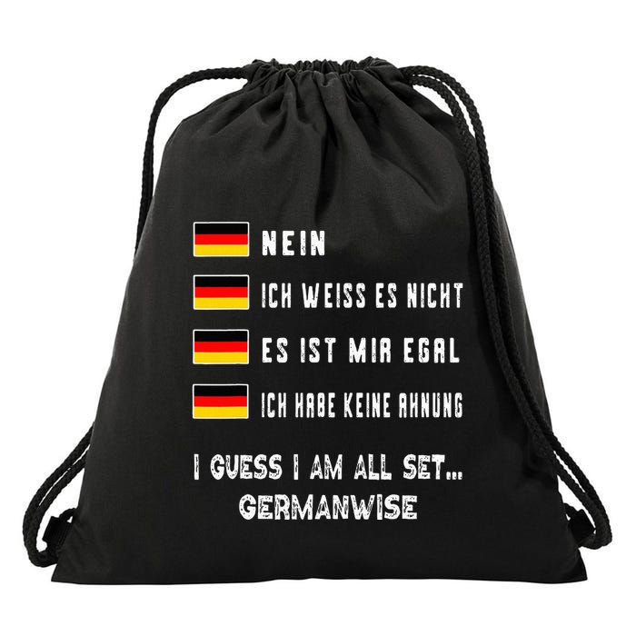 Speaking German Funny Deutsch Student German Language Drawstring Bag