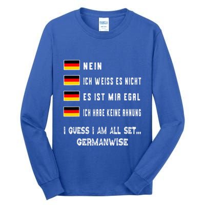 Speaking German Funny Deutsch Student German Language Tall Long Sleeve T-Shirt