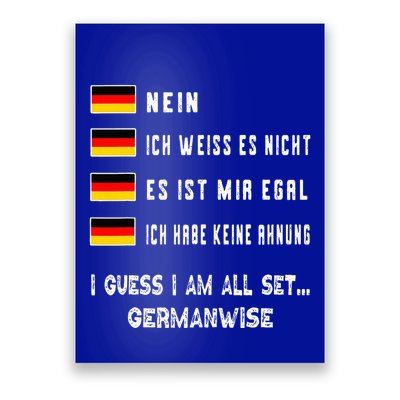 Speaking German Funny Deutsch Student German Language Poster