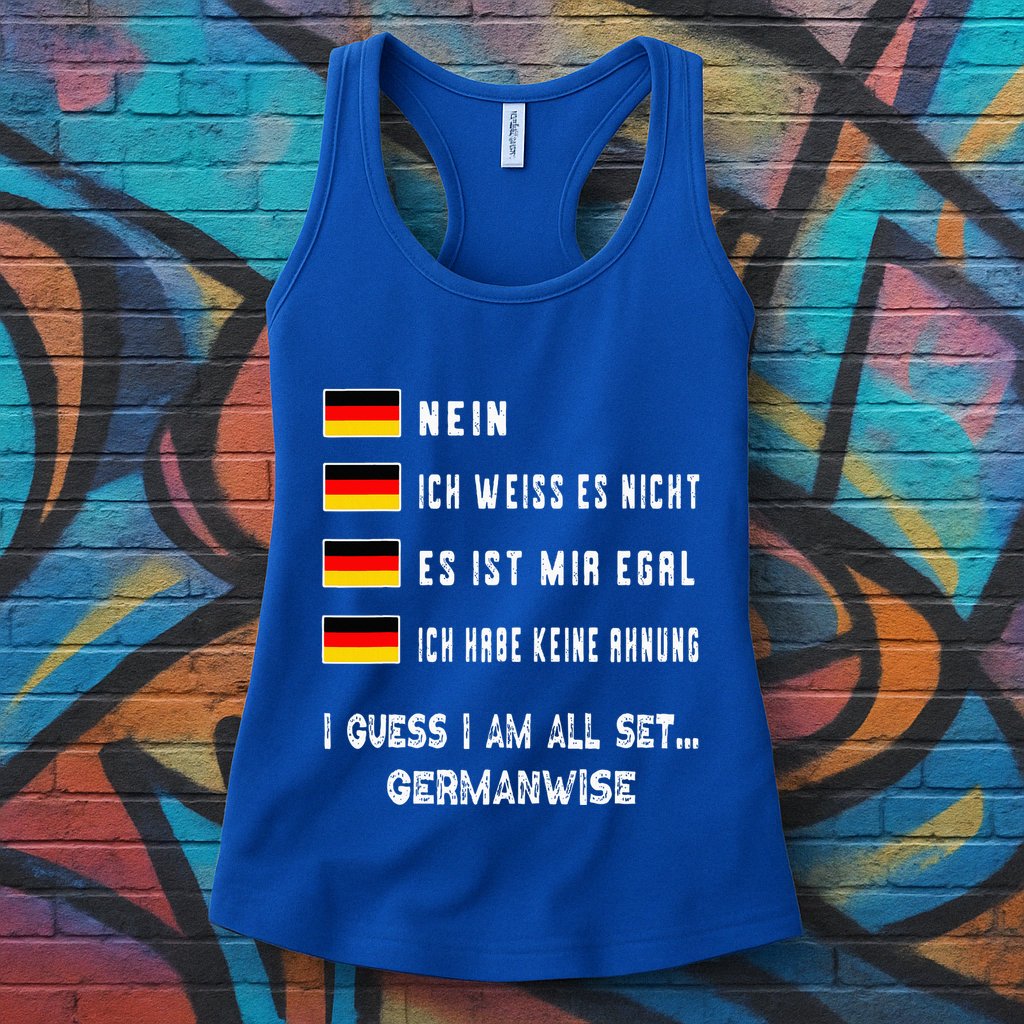 Speaking German Funny Deutsch Student German Language Womens Tank Top