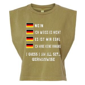 Speaking German Funny Deutsch Student German Language Garment-Dyed Women's Muscle Tee