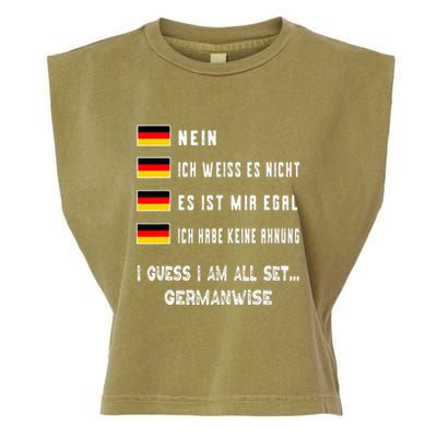 Speaking German Funny Deutsch Student German Language Garment-Dyed Women's Muscle Tee
