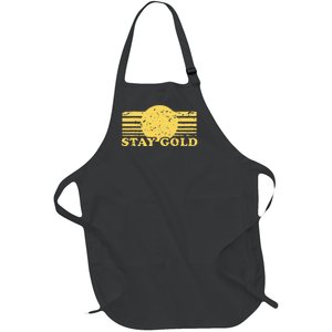 Stay Gold Funny Saying Graphic Gift Full-Length Apron With Pockets