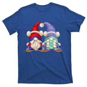 Skiing Gnomes For Grandma And Grandpa Funny Ski Mom And Dad Gift T-Shirt