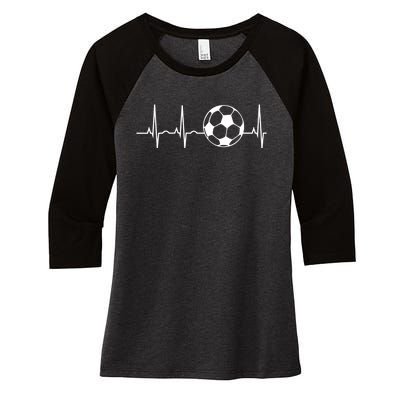 Soccer Gift For Teens Men And Women Gift Soccer Lover Gift Women's Tri-Blend 3/4-Sleeve Raglan Shirt