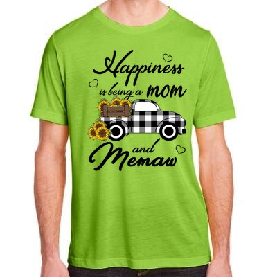 Sunflower Grandma Funny Gift Happiness Is Being A Mom And Memaw Gift Adult ChromaSoft Performance T-Shirt