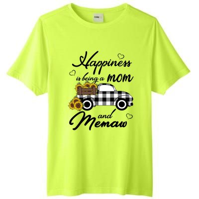 Sunflower Grandma Funny Gift Happiness Is Being A Mom And Memaw Gift Tall Fusion ChromaSoft Performance T-Shirt