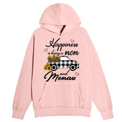 Sunflower Grandma Funny Gift Happiness Is Being A Mom And Memaw Gift Urban Pullover Hoodie