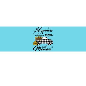 Sunflower Grandma Funny Gift Happiness Is Being A Mom And Memaw Gift Bumper Sticker