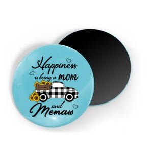 Sunflower Grandma Funny Gift Happiness Is Being A Mom And Memaw Gift Magnet