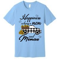 Sunflower Grandma Funny Gift Happiness Is Being A Mom And Memaw Gift Premium T-Shirt