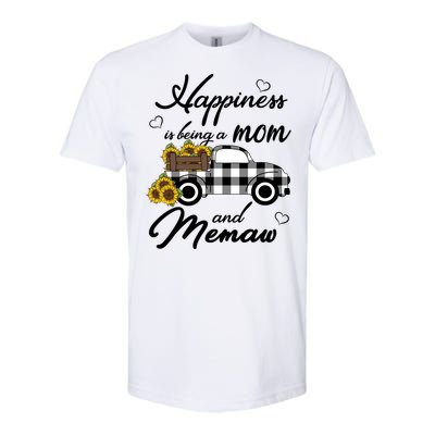 Sunflower Grandma Funny Gift Happiness Is Being A Mom And Memaw Gift Softstyle CVC T-Shirt