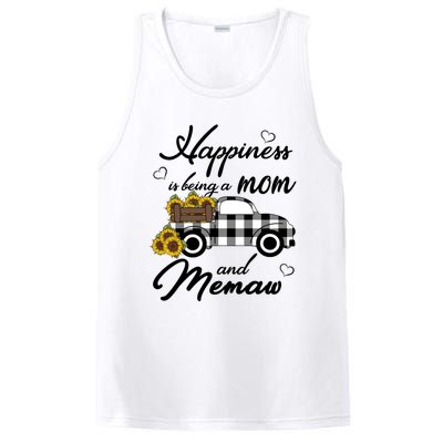 Sunflower Grandma Funny Gift Happiness Is Being A Mom And Memaw Gift PosiCharge Competitor Tank