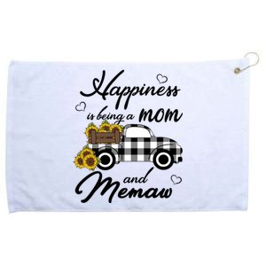 Sunflower Grandma Funny Gift Happiness Is Being A Mom And Memaw Gift Grommeted Golf Towel