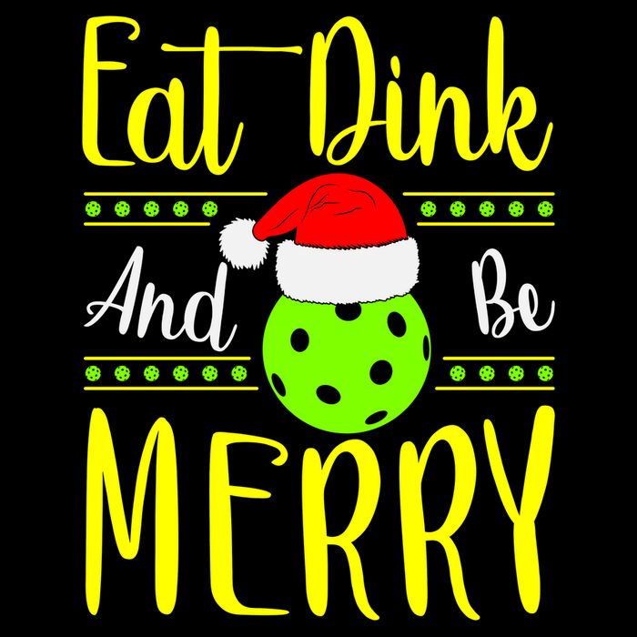 Santa Gift For Pickleball Plyer Eat Dink And Be Merry Cooling Performance Crew T-Shirt