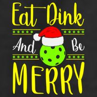 Santa Gift For Pickleball Plyer Eat Dink And Be Merry Adult Drive Performance Visor