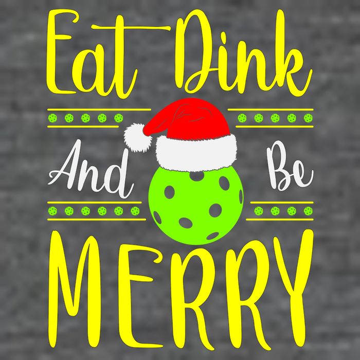 Santa Gift For Pickleball Plyer Eat Dink And Be Merry Zip Tote Bag