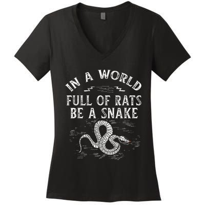 Snake Gifts For Boy Women Python Vintage Women's V-Neck T-Shirt