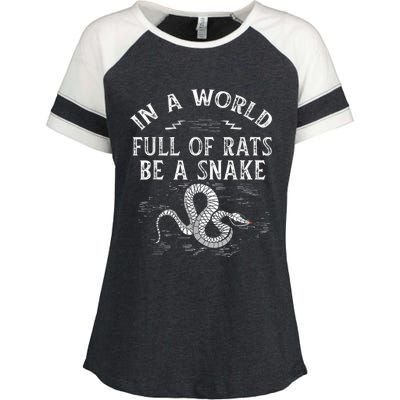 Snake Gifts For Boy Women Python Vintage Enza Ladies Jersey Colorblock Tee