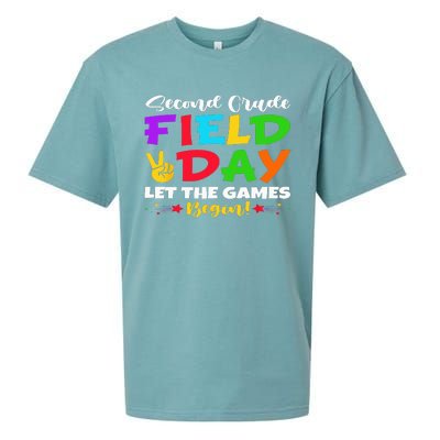 Second Grade Field Day Let The Games Begin Teachers Sueded Cloud Jersey T-Shirt