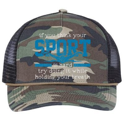 Swimmer Gift Funny Swimming Sports Quote Retro Rope Trucker Hat Cap