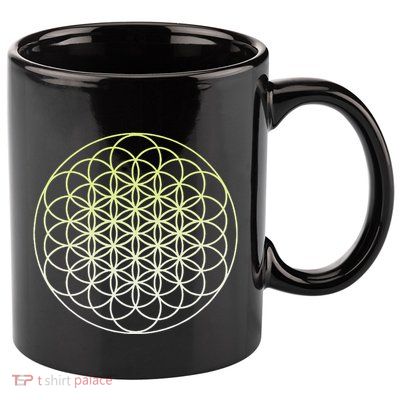 Sacred Geometry Flower Of Life 11oz C Handle Ceramic Mug
