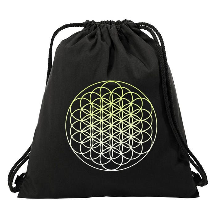 Sacred Geometry Flower Of Life Drawstring Bag