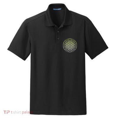 Sacred Geometry Flower Of Life Dry Zone Grid Polo