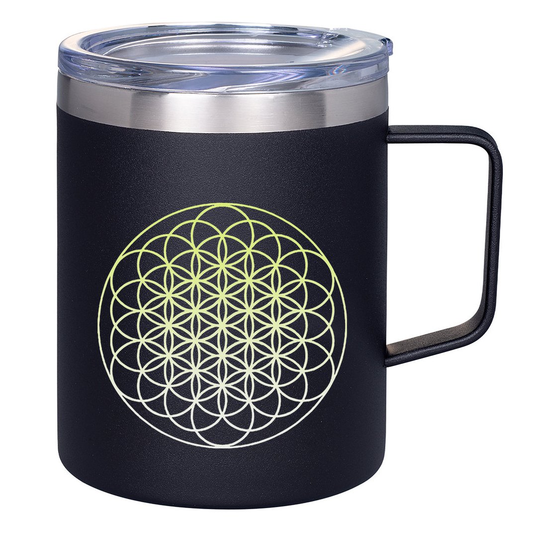 Sacred Geometry Flower Of Life 12oz Stainless Steel Coffee Mug
