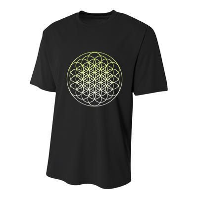 Sacred Geometry Flower Of Life Youth Performance Sprint T-Shirt