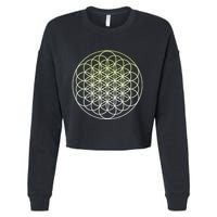 Sacred Geometry Flower Of Life Cropped Pullover Crew