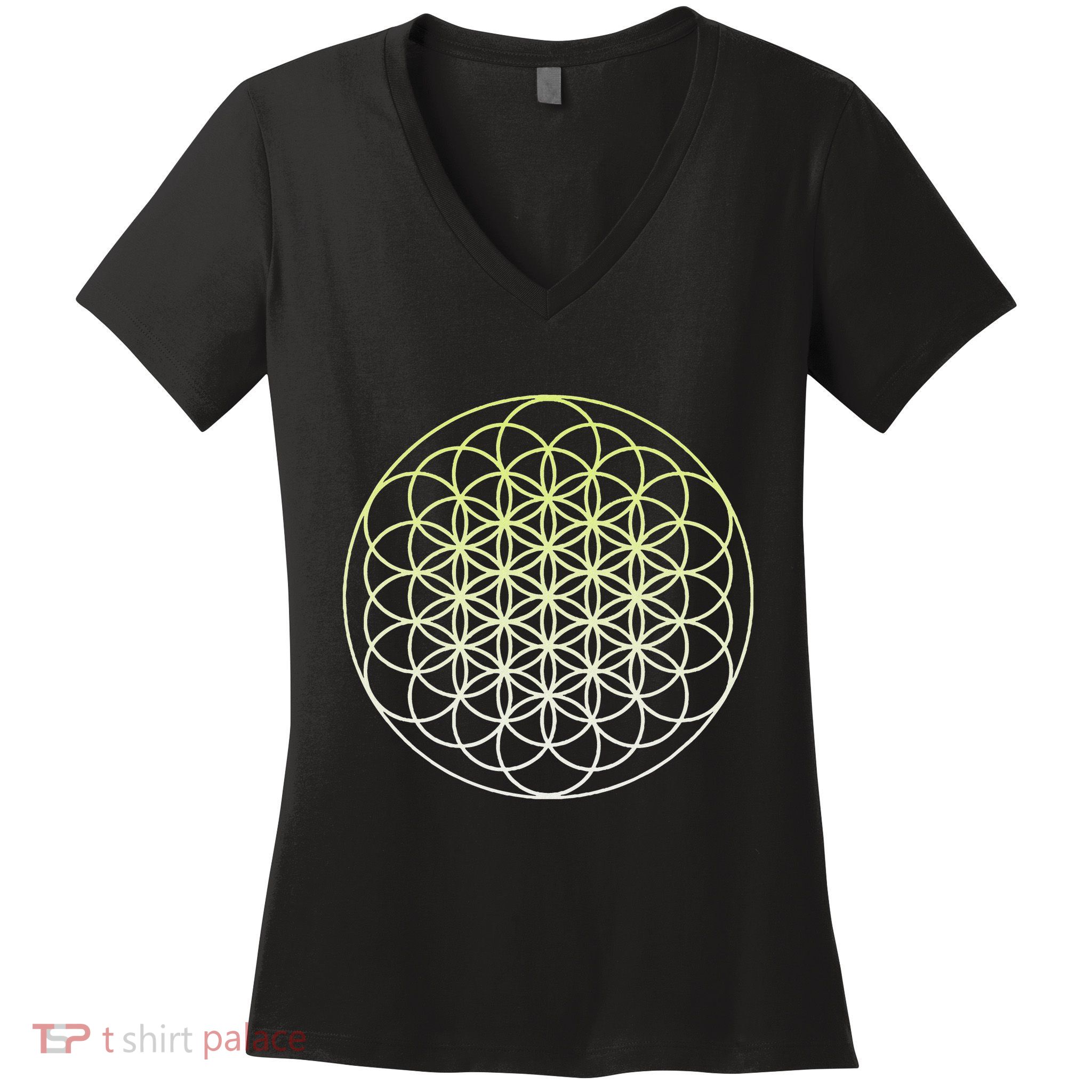 Sacred Geometry Flower Of Life Women's V-Neck T-Shirt