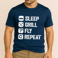 Sleep Grill Fly Repeat Cooling Performance Crew T-Shirt
